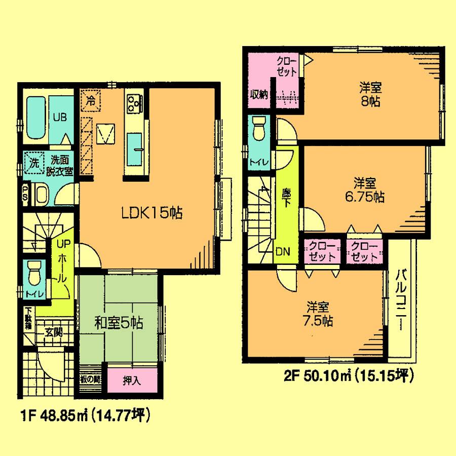 Floor plan. 27,800,000 yen, 4LDK, Land area 100.21 sq m , Building area 98.95 sq m located view in addition to this, It will be provided by the hope of design books, such as layout.
