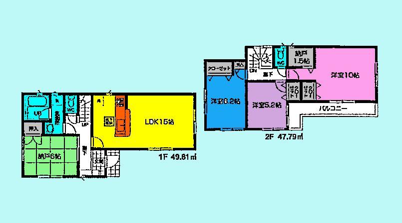 Floor plan. (1 Building), Price 24,800,000 yen, 3LDK+S, Land area 106.5 sq m , Building area 97.6 sq m