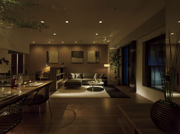 Living.  [LIVING DINING ROOM]  ※ Indoor photo, Shoot the model room (Jtr type) furniture in what was (April 2012) ・ Furniture etc. option specification is not included in the sale price.  ※ Specification of the model room, Convenience of on construction ・ It may be subject to change in part by improvements and the like.