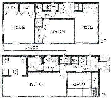 Floor plan. (3 Building), Price 26,800,000 yen, 4LDK, Land area 106.15 sq m , Building area 96.79 sq m