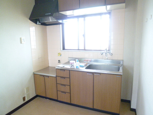 Kitchen. Bright kitchen with a window