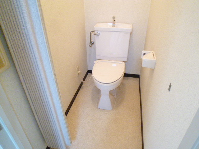 Toilet. We still have the door opened the door