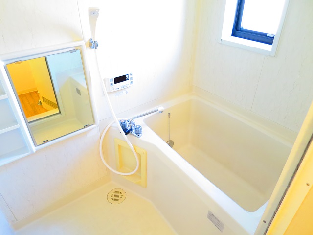 Bath. There is a small window