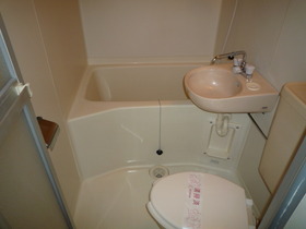 Toilet. Easy-to-use 3-point unit bus