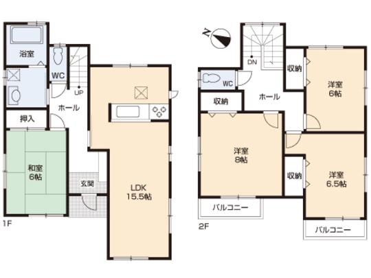 Floor plan. 34,800,000 yen, 4LDK, Land area 119.08 sq m , Building area 103.5 sq m floor plan