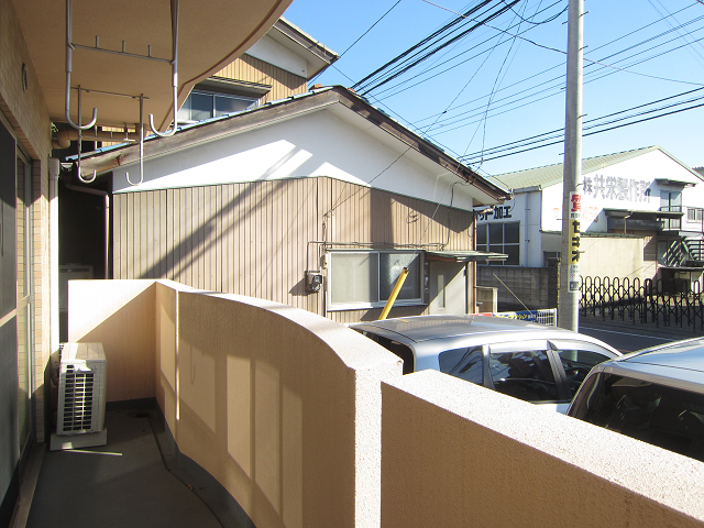 Balcony. Sunny wide balcony