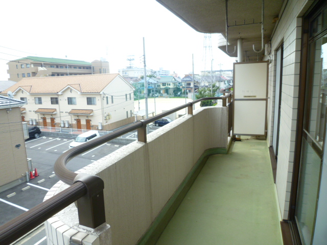 Balcony. Wide apartment unique balcony