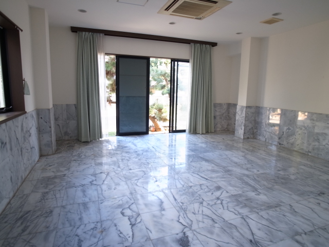 Living and room. Marble floor is available luxuriously you live.