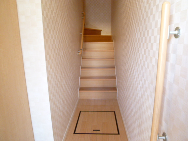 Entrance. Also it comes with a handrail in the entrance