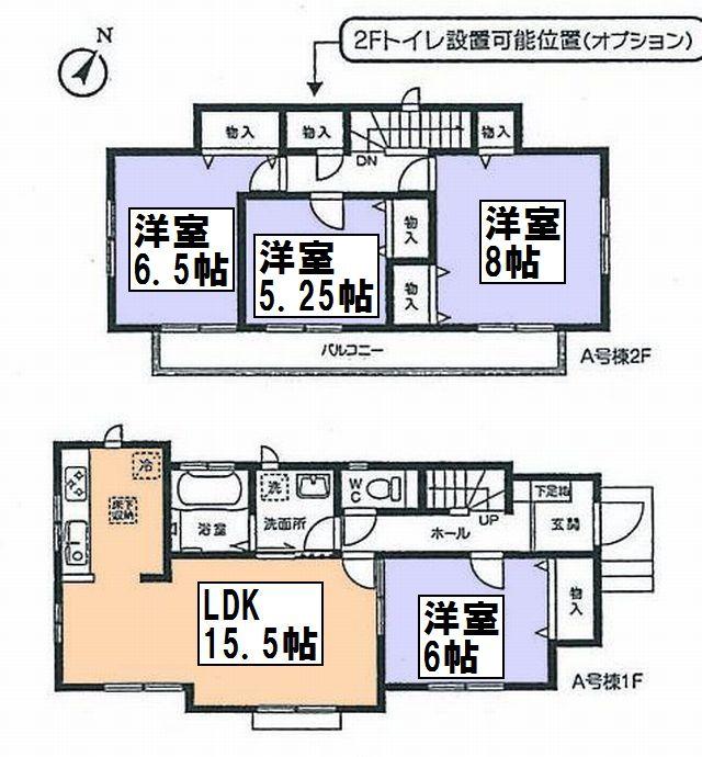 Floor plan. (A Building), Price 24,800,000 yen, 4LDK, Land area 120.74 sq m , Building area 97.71 sq m