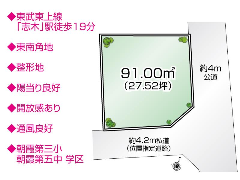 Compartment figure. Land price 20 million yen, Land area 91 sq m