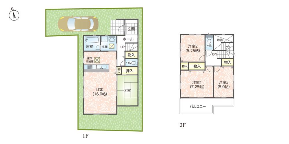 Building plan example (Perth ・ appearance). Building plan example (No. 5 locations) Building price 15,710,000 yen, Building area 94.40 sq m