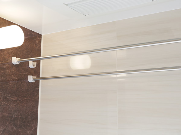 Bathing-wash room.  [Laundry pipe (2)] Jose and the laundry plenty. Bath towels and sheets, etc., Is useful because Hoseru also a big thing.