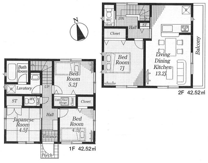 Floor plan. 30,800,000 yen, 4LDK, Land area 103.1 sq m , Building area 85.04 sq m