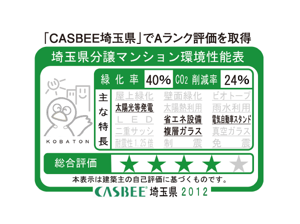 Building structure.  [Saitama Prefecture condominium environmental performance display]  ※ For more information see "Housing term large Dictionary"