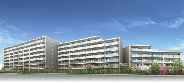 Buildings and facilities. Exterior - Rendering. It summarizes the sophisticated, Fine Residence. With the passage of time, Life stage that inhabit it is able to continue to have pride. Green of moisture and the south-facing center of bright living space of which was placed in a room a certain site, It brings a wealth of value in daily life.