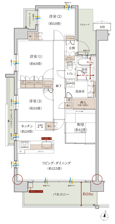 Floor: 4LDK, occupied area: 82.69 sq m, Price: 39,500,000 yen, now on sale