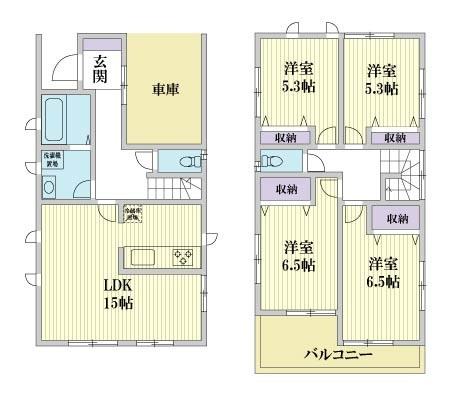 Floor plan. (1 Building), Price 33 million yen, 4LDK, Land area 109.47 sq m , Building area 95.65 sq m