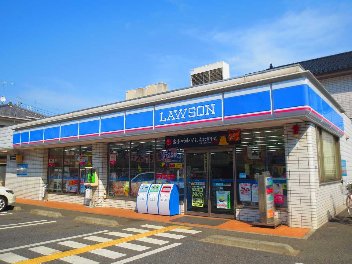 Convenience store. Lawson Asaka Nishihara 2-chome up (convenience store) 377m