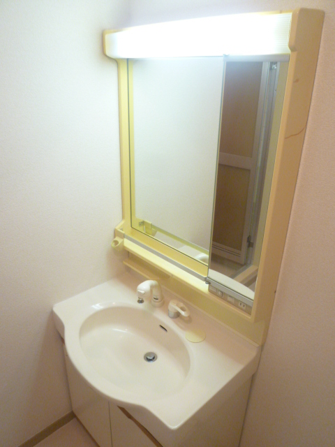 Washroom. It is a photograph of another room