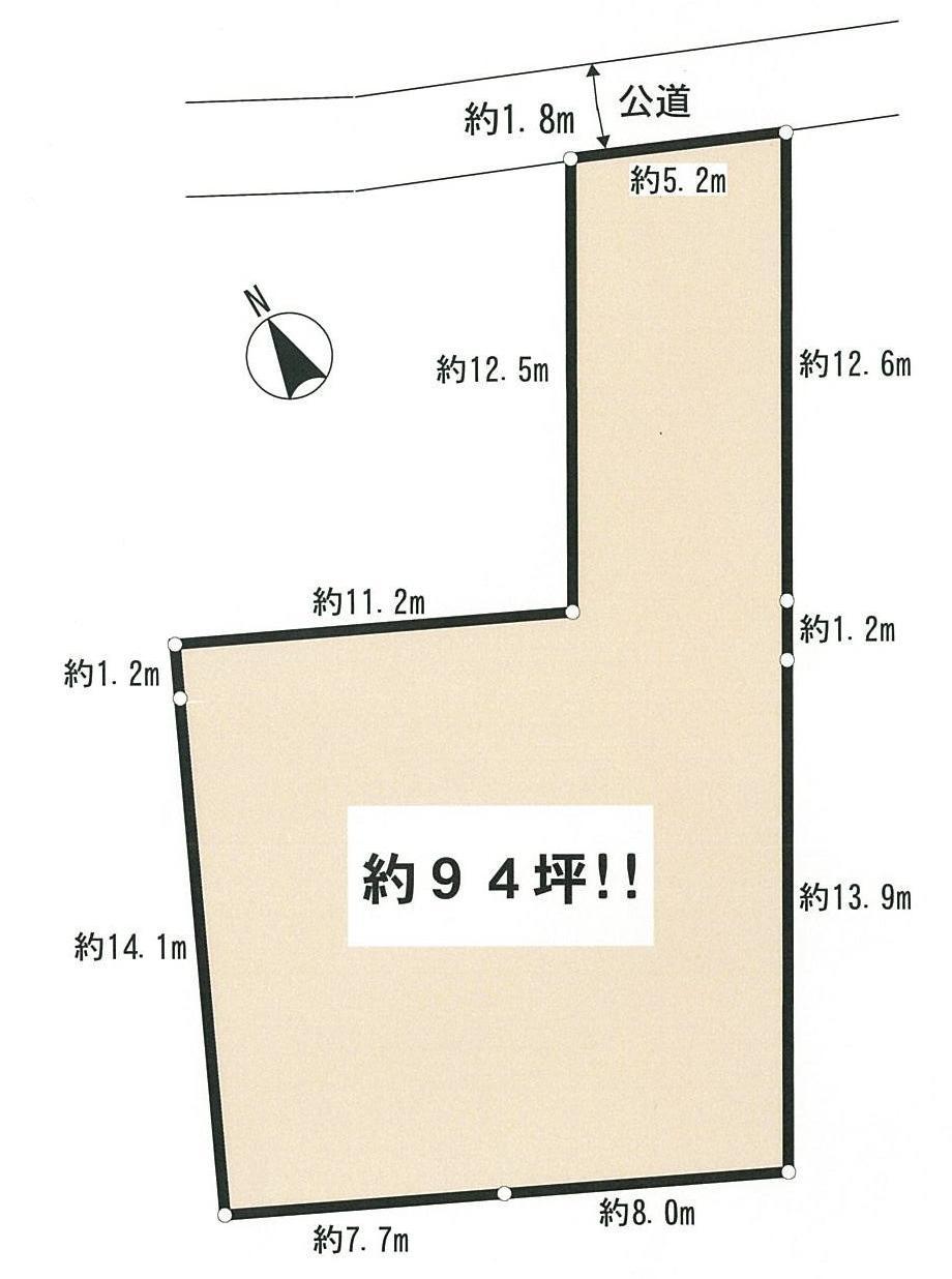 Compartment figure. Land price 28 million yen, Land area 313.83 sq m