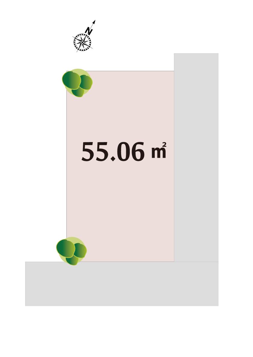 Compartment figure. Land price 5.9 million yen, Land area 55.06 sq m