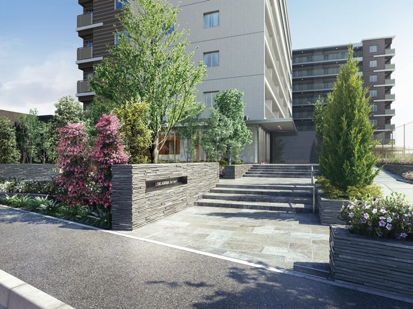 Entrance approach Rendering. Invite to the house, Feel the rich feel approach and spacious