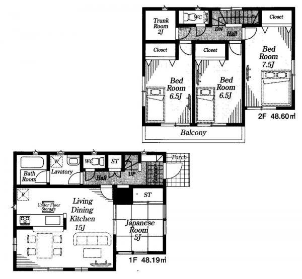 Floor plan. 32,800,000 yen, 4LDK, Land area 110.09 sq m , Building area 96.79 sq m