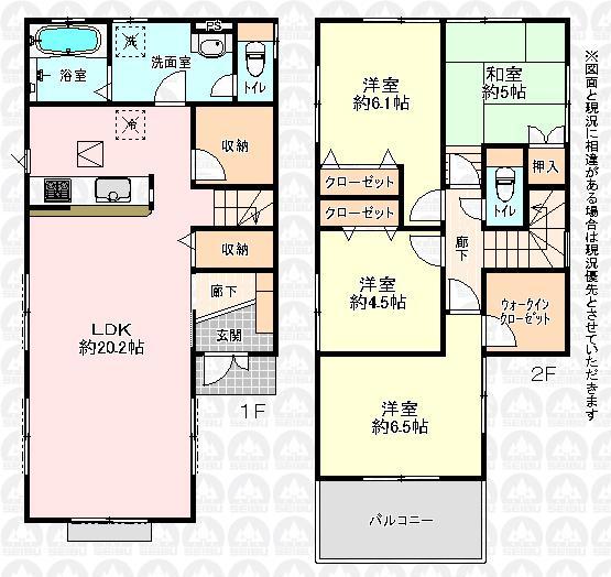 Floor plan. (8 Building), Price 44,800,000 yen, 4LDK, Land area 100.57 sq m , Building area 102.67 sq m