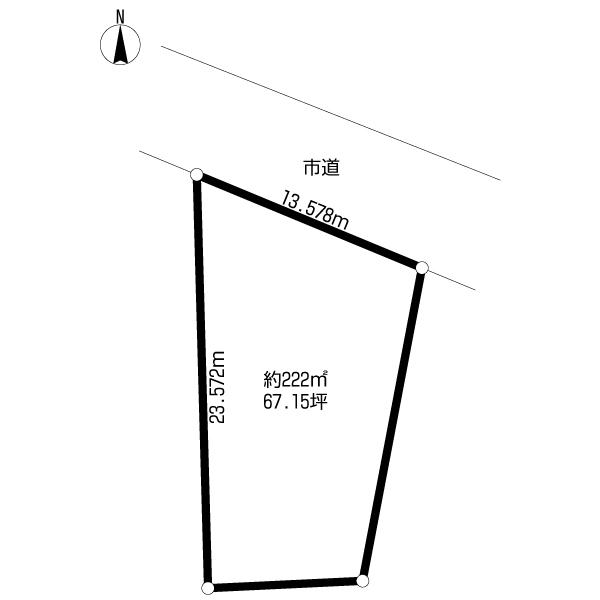 Compartment figure. Land price 19 million yen, Land area 222 sq m