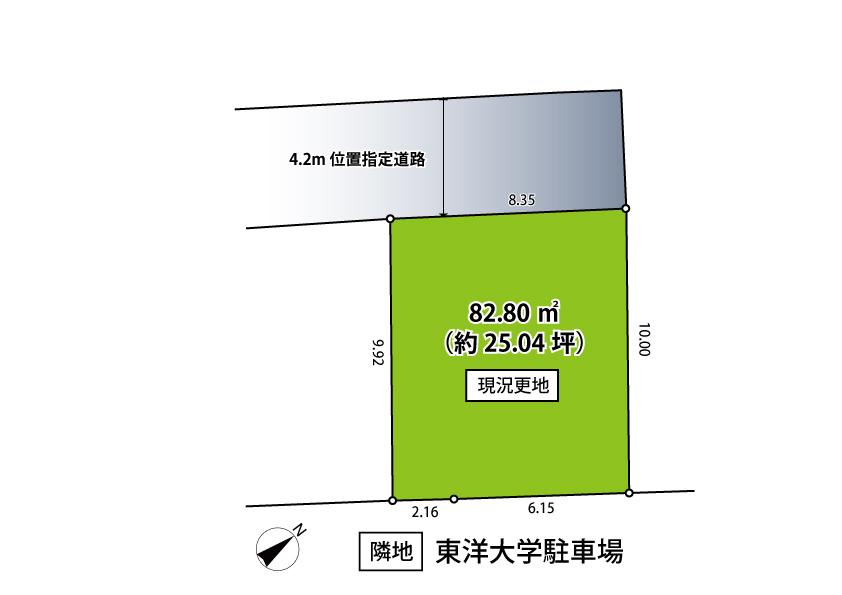 Compartment figure. Land price 20 million yen, Land area 82.8 sq m