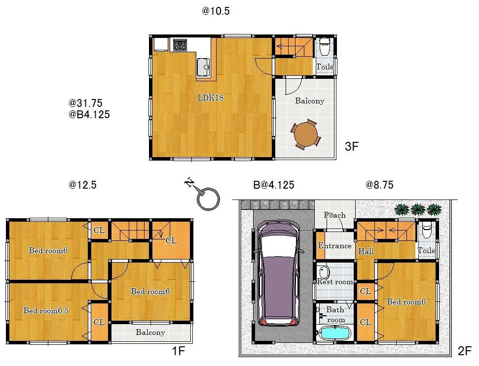 Building plan example (floor plan). Building plan example Building price 16 million yen