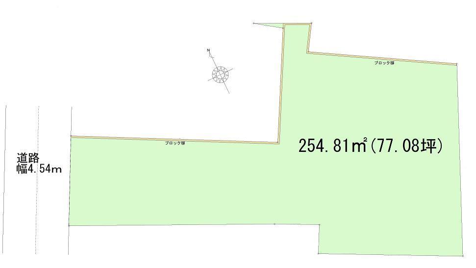 Compartment figure. Land price 15,410,000 yen, Land area 254.81 sq m schematic