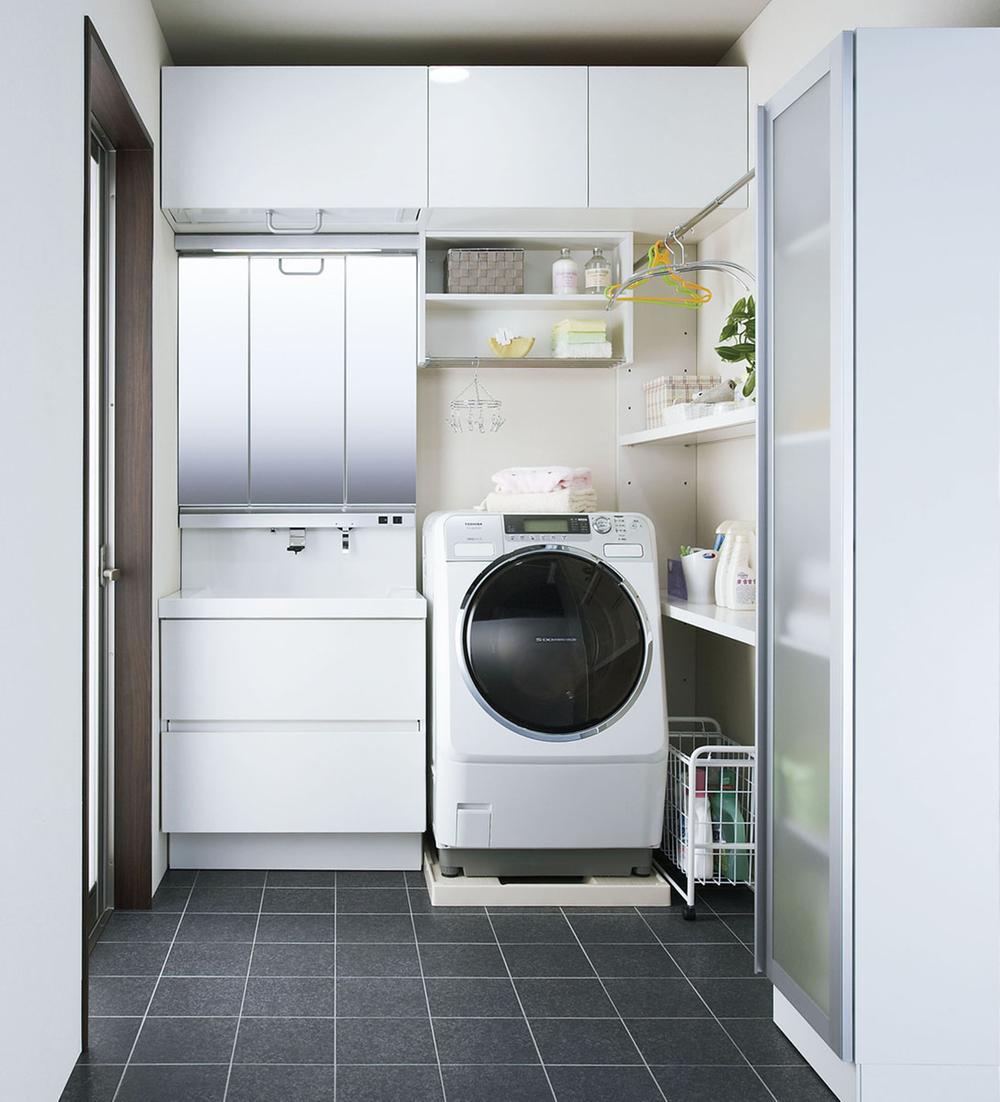 Morning basin congestion also Nan'nosono. Ease of use and its space, It brings peace of daily life rhythm. (Basin same specification equipment Not included in the price, such as washing machines). Morning basin congestion also Nan'nosono.