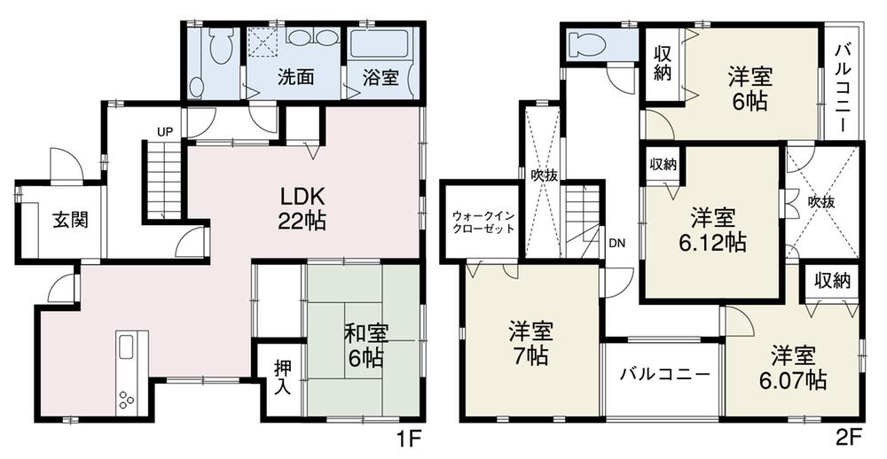 Floor plan. 28.8 million yen, 5LDK, Land area 166.24 sq m , A building area of 135.11 sq m room design, Also fed into a comfortable light and wind anywhere in the family of the LDK and each room. Try to touch actually seen in the eyes.