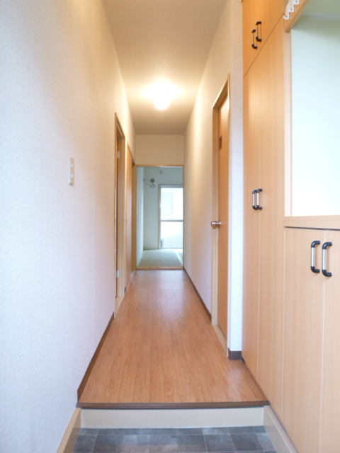 Entrance. There is a large shoe box on the front door