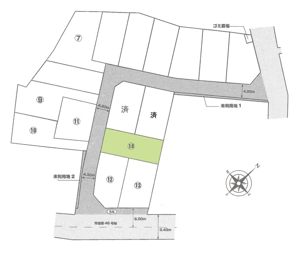 Compartment figure. Land price 19.9 million yen, Land area 130 sq m