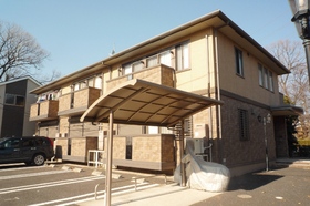 Building appearance. Stylish appearance of brick.