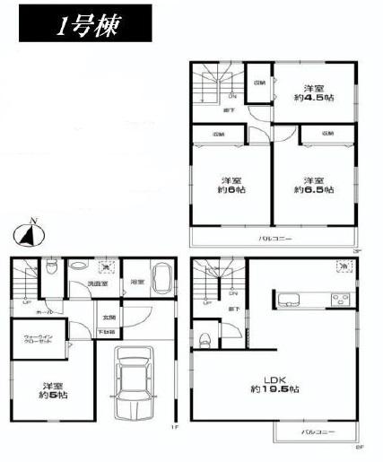Floor plan. 24,800,000 yen, 4LDK, Land area 68.94 sq m , Building area 116.64 sq m