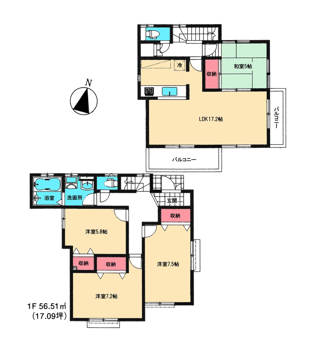 Floor plan. 34,800,000 yen, 4LDK, Land area 112.95 sq m , Building area 102.46 sq m
