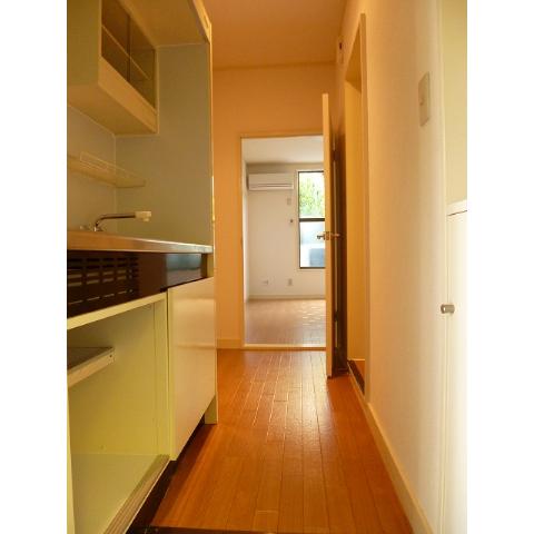 Other room space. It is a washing machine place outside the corridor. 