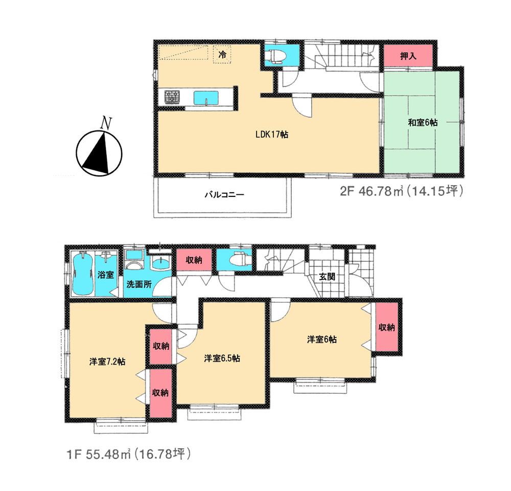 Floor plan. 35,800,000 yen, 4LDK, Land area 112.96 sq m , Building area 102.26 sq m