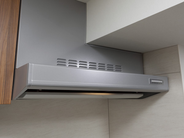 Kitchen.  [Enamel current plate with a range hood] High suction force, To clean smooth "enamel rectifier plates with range hood". (Same specifications)