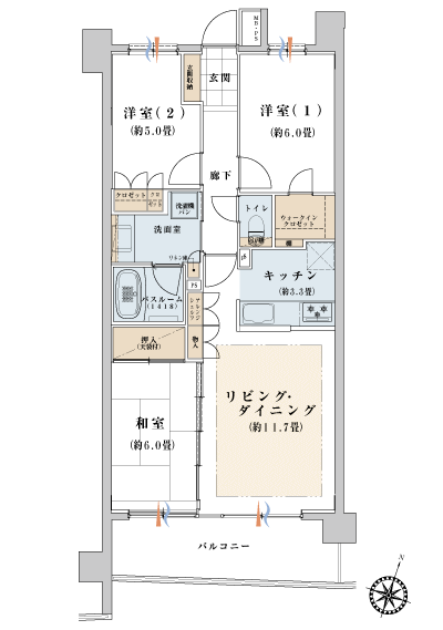 Floor: 3LDK + WIC, the area occupied: 72.3 sq m, Price: 38,900,000 yen, now on sale