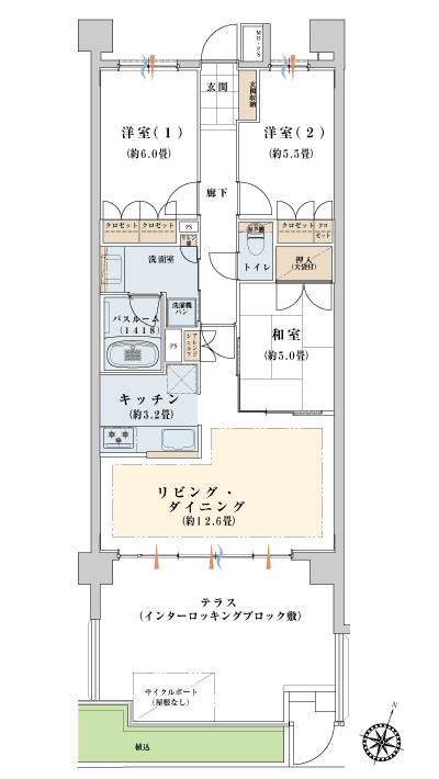 Floor: 3LDK, the area occupied: 72.6 sq m, Price: 37,900,000 yen, now on sale