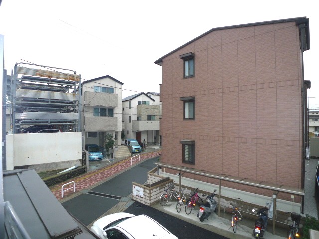 Balcony. View actually sunny from the room