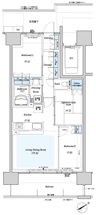 Floor: 3LDK, occupied area: 65.88 sq m
