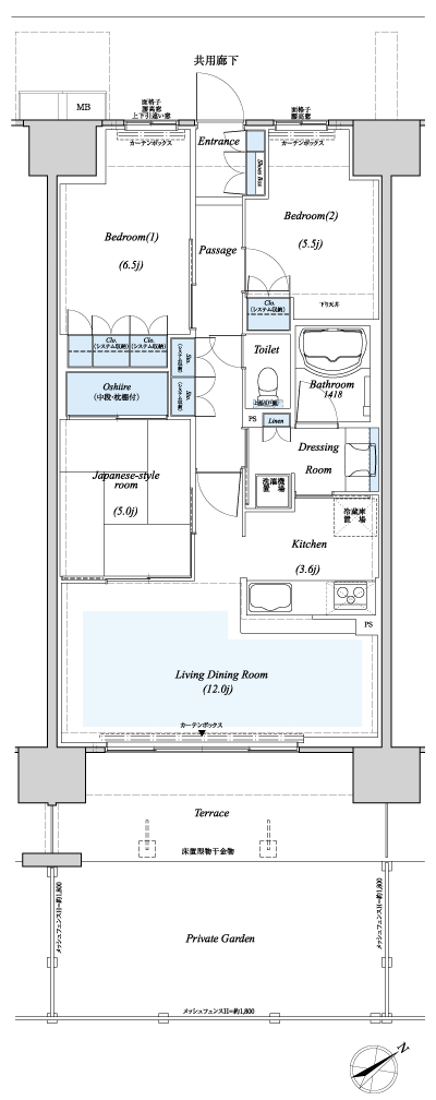 Floor: 3LDK, occupied area: 73.58 sq m