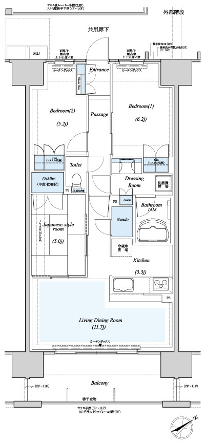 Floor: 3LDK, occupied area: 70.07 sq m