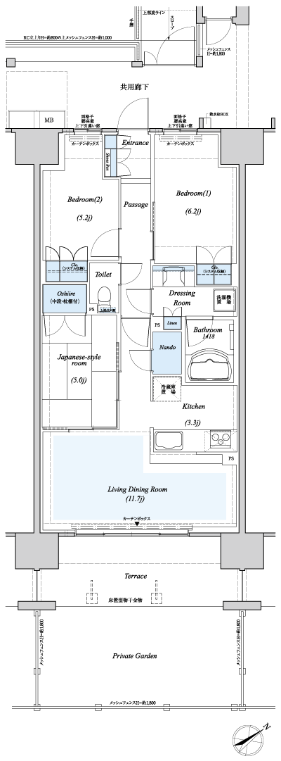 Floor: 3LDK, occupied area: 70.07 sq m